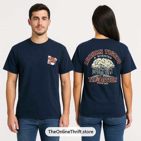 Auburn Tigers Navy Tee – Tradition Since 1856 (Size L) - Picture 1 of 5